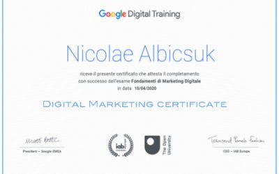 Nicolae Albicsuk google digital marketink certificate